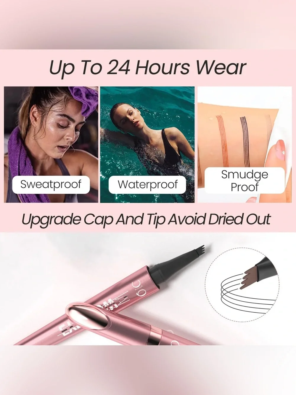 QIC Microblading Eyebrow Pen - Light Brown, NEW
